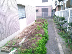 高槻市のマンションの土間打ち施工前