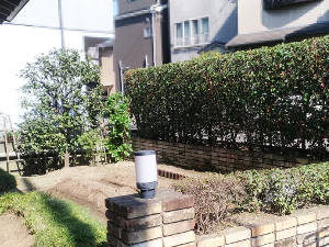西宮市の個人様邸宅での剪定、除草後のお庭の様子