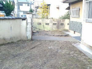 空き家の伐採と草刈り後の庭【京都】